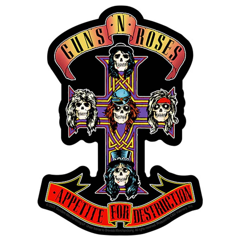 GUNS N ROSES ガンズアンドローゼズ (結成 40周年 ) - Cross / ステッカー - PGS